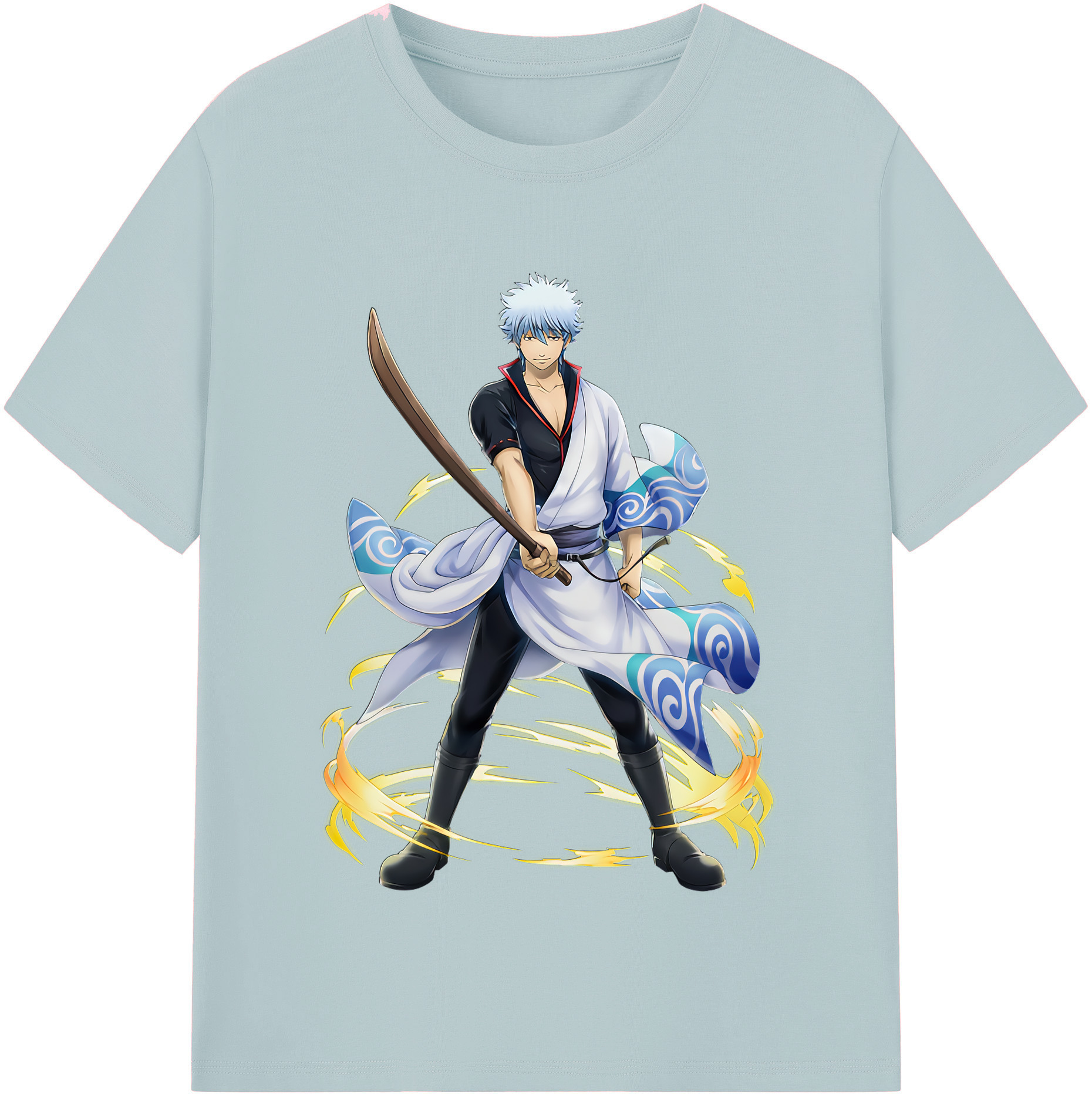 （画像用） ぎんたま 坂田銀時（さかたぎんとき） 神楽 志村新八（しむら しんぱち） GINTAMA Sakata Gintoki Kagura Shimura Shinpachi 綿100％半袖Tシャツ（フロントプリント）